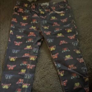Old Navy Kids Jeans with Colorful Butterfly Print